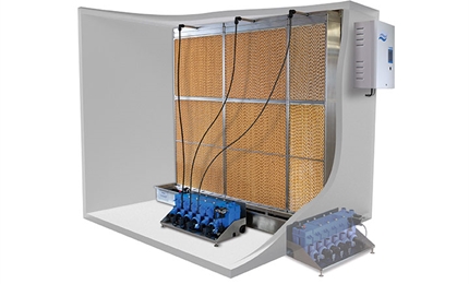 In-duct adiabatic humidifiers