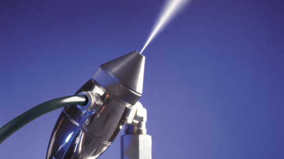 JetSpray humidifier has self-cleaning nozzles JetSpray humidifier has self-cleaning nozzles